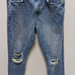 FRAME Light Wash "Le Beau" Distressed Jeans