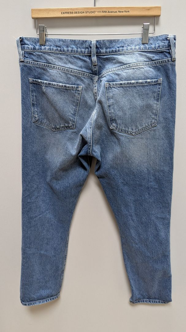 FRAME Light Wash "Le Beau" Distressed Jeans