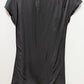 athe Black Dolman Sleeve Silk Pleated Dress