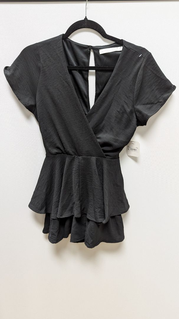 Altar'd State Black Flutter Romper