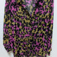 Kate & Mallory Purple Leopard Print Button-Down Blouse