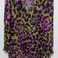 Kate & Mallory Purple Leopard Print Button-Down Blouse