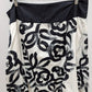 Mossimo Black/White Cotton Patterned Midi Skirt