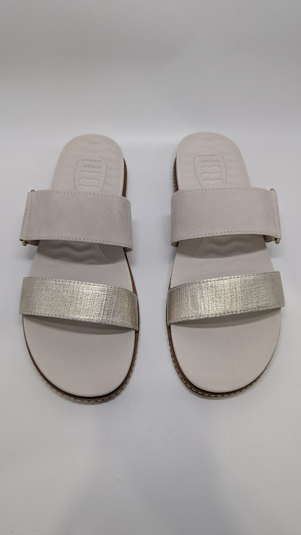 Sperry Ivory/Silver Plushwave 2-Strap Sandals