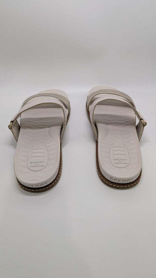 Sperry Ivory/Silver Plushwave 2-Strap Sandals