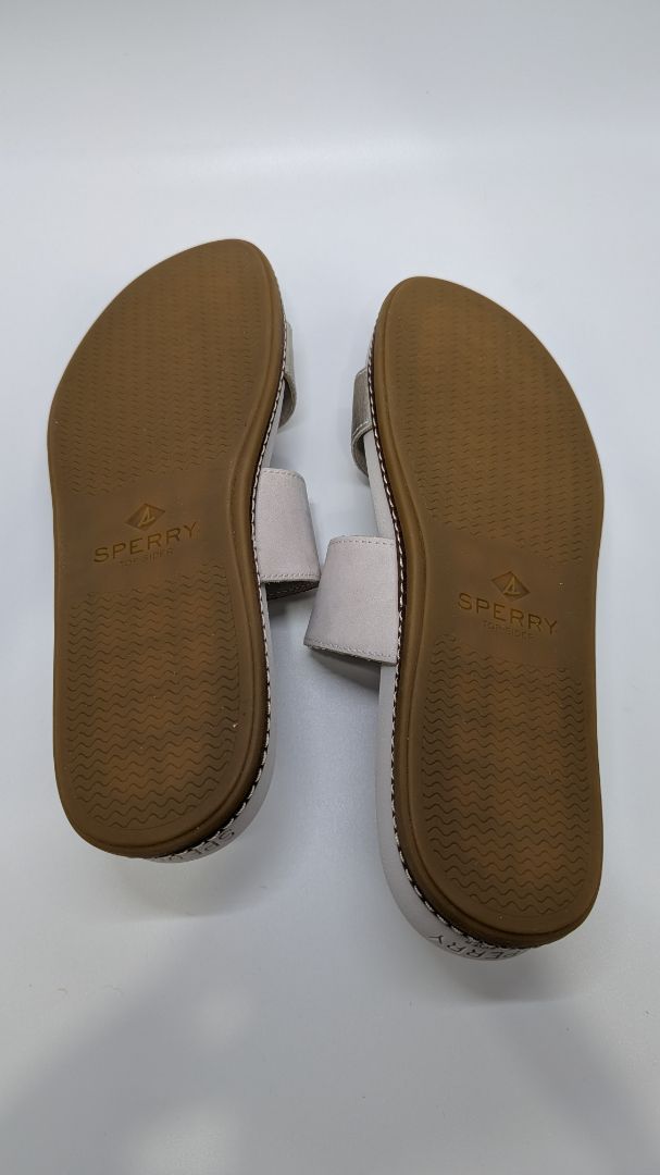 Sperry Ivory/Silver Plushwave 2-Strap Sandals