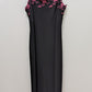 City Triangles Black/Pink Sequin Embellished Trim Dress