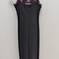 City Triangles Black/Pink Sequin Embellished Trim Dress