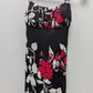 Speckless Black/White/Red Floral Cocktail Dress