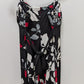 Speckless Black/White/Red Floral Cocktail Dress