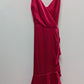 Nine West Pink Strawberry Pop Ruffled Maxi Dress
