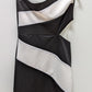 Body Central Black/White One-Shoulder Colorblock Dress