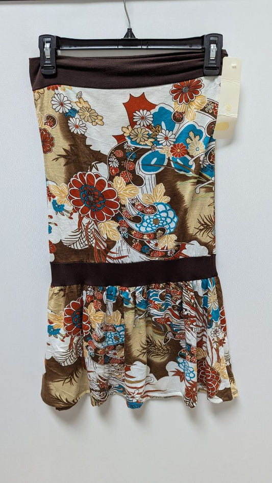 Thot Barcelona Brown Floral Printed Mini Dress