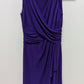 CHAPS Purple Faux-Wrap Sleeveless Midi Dress