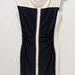 CHAPS Ivory/Navy Colorblock Midi Dress