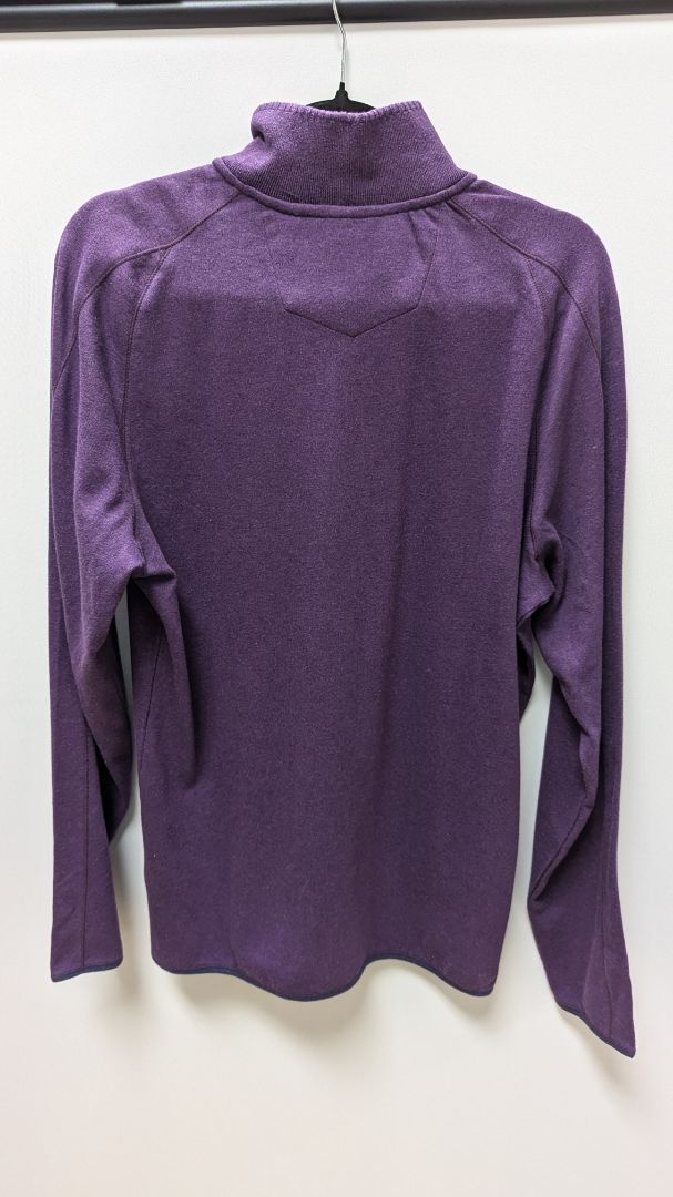 Robert Graham Men's Purple Quarter-Zip Pullover Sweater