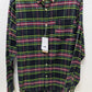NN07 No Nationality Dark Green Plaid Button-Down Flannel Shirt