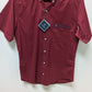 Tailorbyrd Collection Red Short-Sleeve Button-Down Shirt