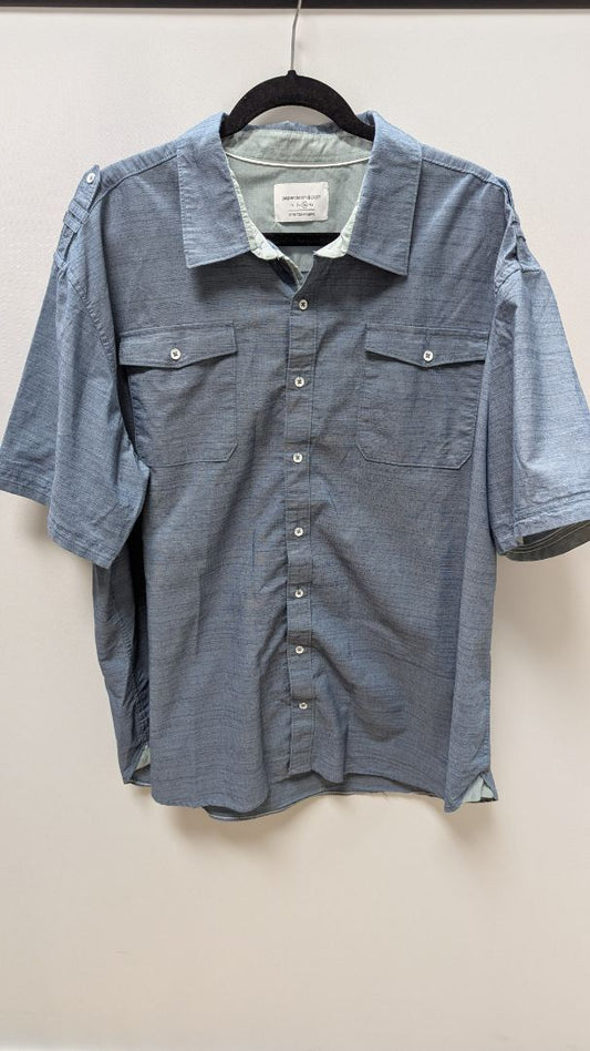 paper denim & cloth Blue Striped Button-Down Shirt