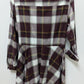 Cremieux Maroon/Brown Flannel Button-Down Dress
