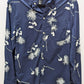 H&M Navy/White Floral "Regular Fit" Button-Down Blouse