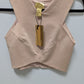 H&M Taupe V-Cut Crop Top