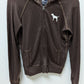 PINK Victoria's Secret Brown Peace Graphic Zippered Jacket