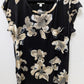 Nicole Miller NY Black/Beige Floral Casual Swing Dress
