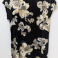 Nicole Miller NY Black/Beige Floral Casual Swing Dress