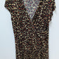 Alfani Woman Brown Animal Print Faux-Wrap Dress