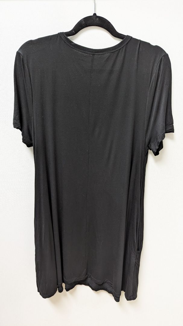 Half Moon Black Short Sleeve Nightgown Dress