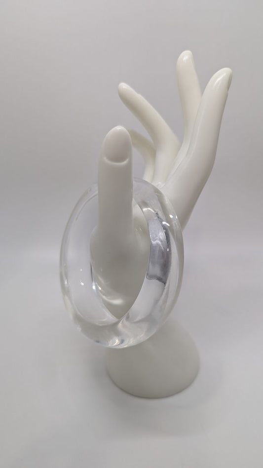 Clear Thick Bangle Bracelet