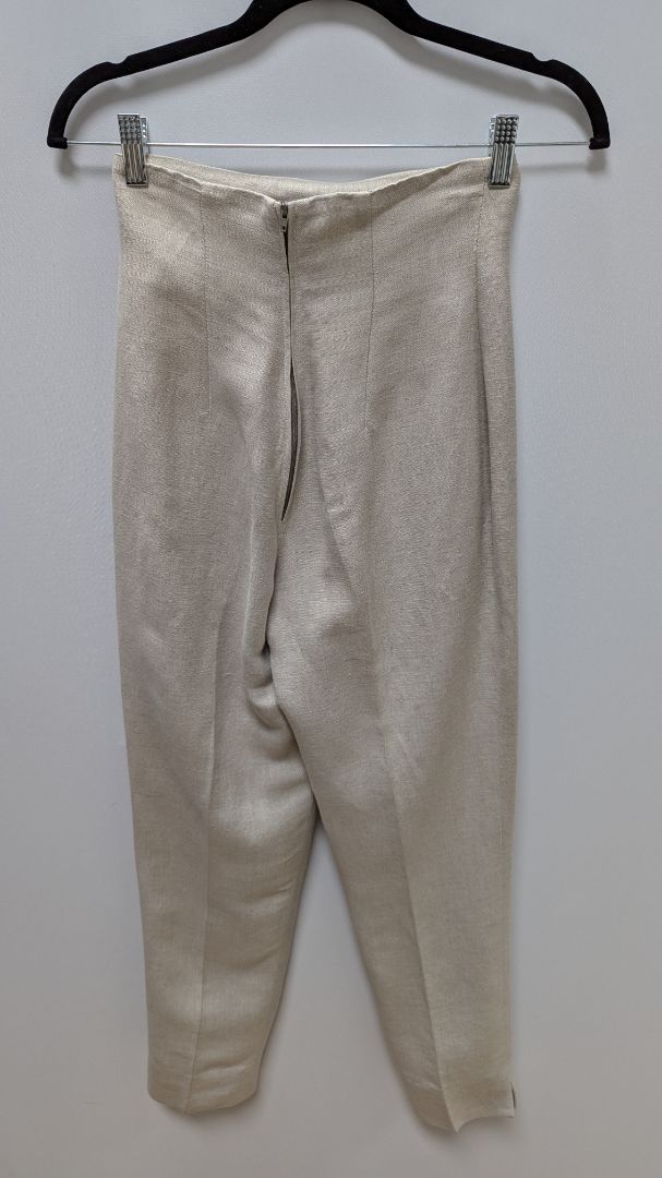 Tootsies Vintage Light Beige Zippered Blazer & Pants Suit Set