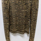 electrica Brown Snakeprint Mesh Cropped Blouse