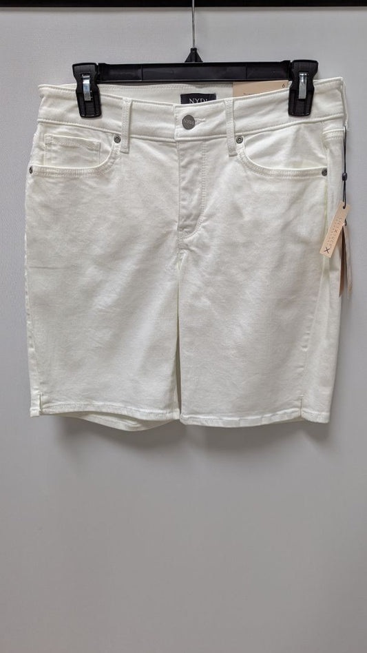 NYDJ Optic White Ella Denim Shorts with Slits