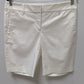 Ann Taylor White Mid-Rise 10" Bermuda Shorts