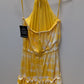 Boston Proper Golden Dye Cinch Waist Ruffle Dress