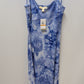 Michael Kors Crew Blue Splashed Dye Maxi Dress