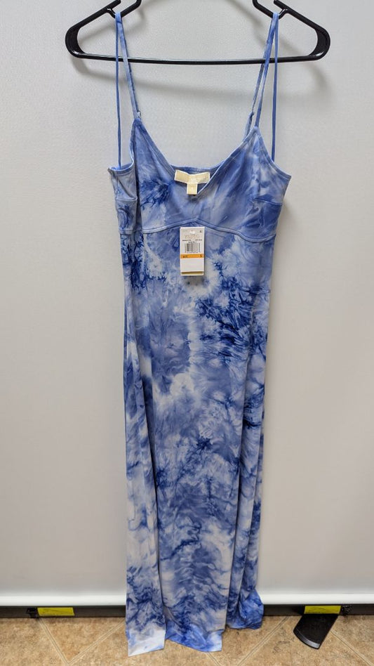 Michael Kors Crew Blue Splashed Dye Maxi Dress