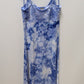 Michael Kors Crew Blue Splashed Dye Maxi Dress