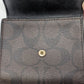 Coach Black/Brown Trifold CE930 Imaa8 Wallet
