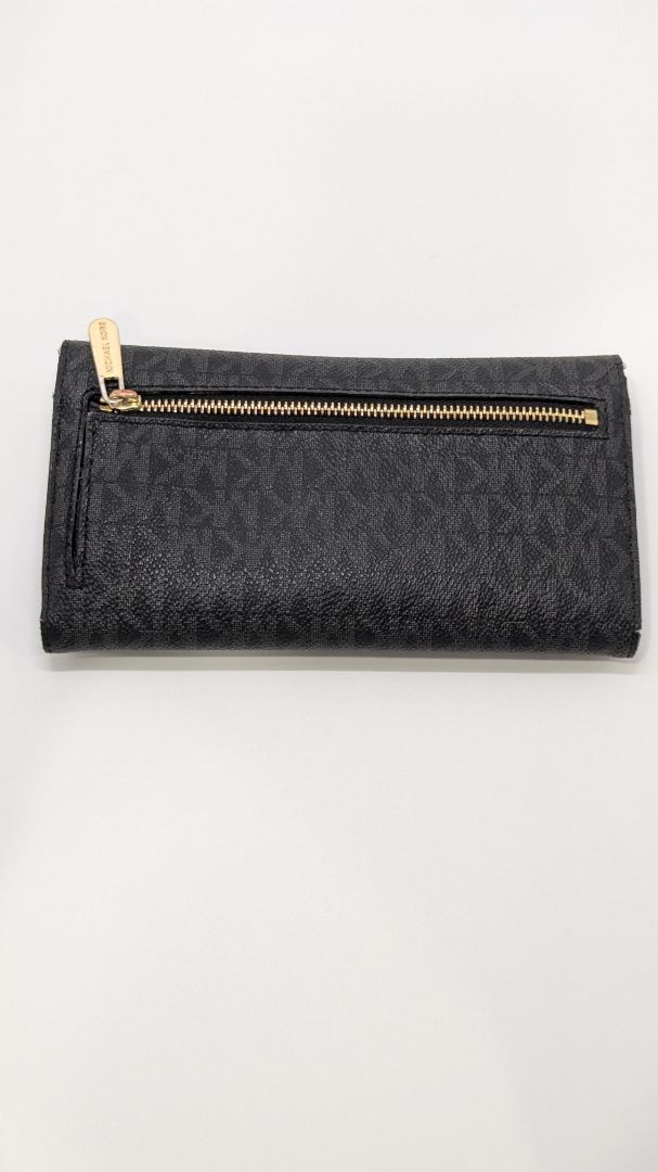 Michael Kors Black Large Trifold Wallet