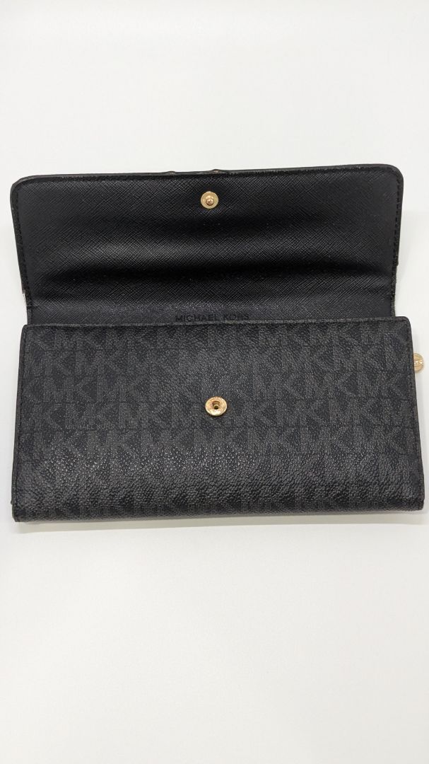 Michael Kors Black Large Trifold Wallet