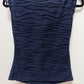 dressbarn Navy Cowl-Neck Ruched-Shoulder Blouse