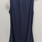 dressbarn Navy Beaded Neckline Sleeveless Blouse
