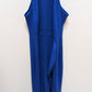 Merokeety Dark Blue Sleeveless Ruffled Midi Dress