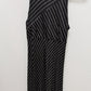 Athleta Black/White Striped Knit Midi Dress