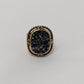Bronze-Gold & Black Chunky Gemstone Ring