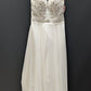 Rebecca Ingram Ivory Lace-Bodice Buttoned Wedding Dress