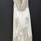 Rebecca Ingram Ivory Lace-Bodice Buttoned Wedding Dress